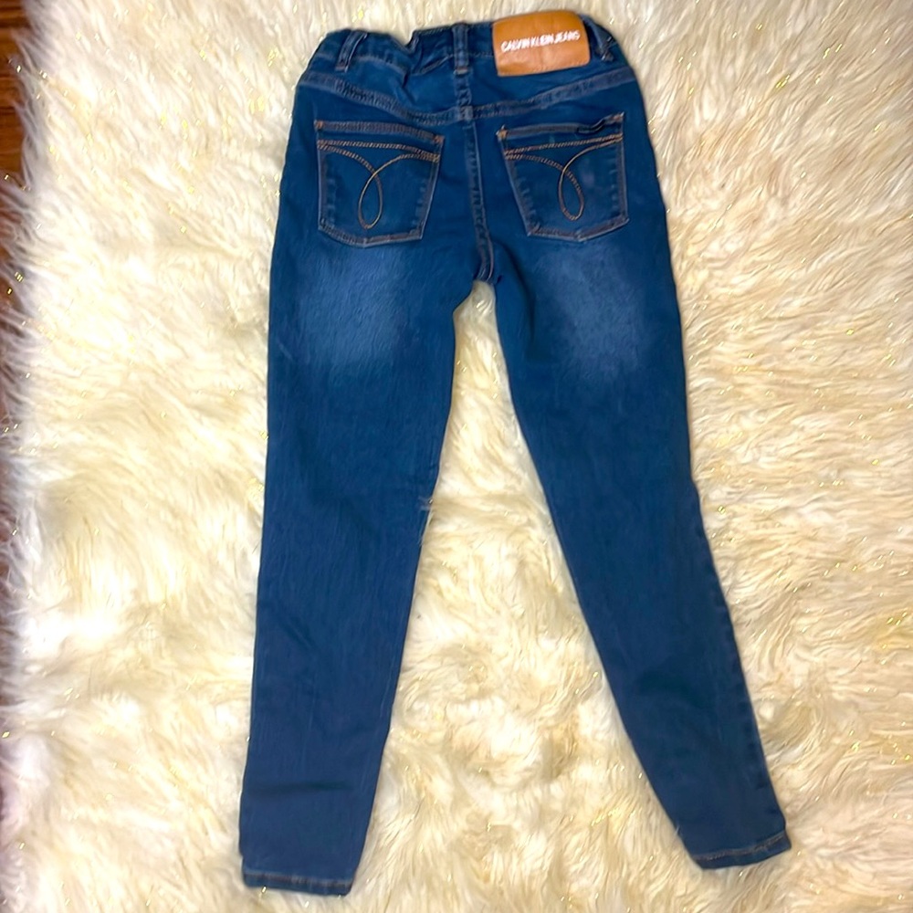 Girls Calvin Klein Skinny Jeans - Picture 2 of 2